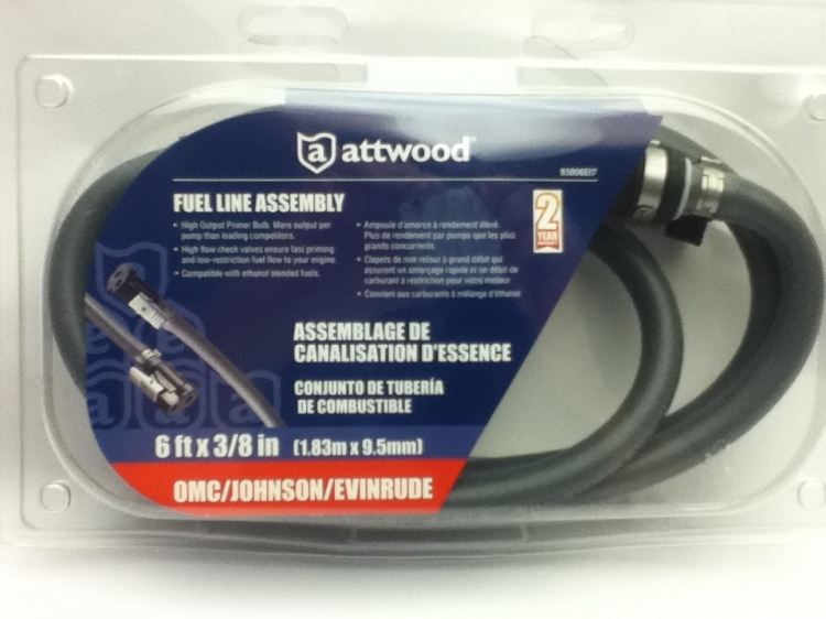 Attwood Fuel Line Assembly, 3/8