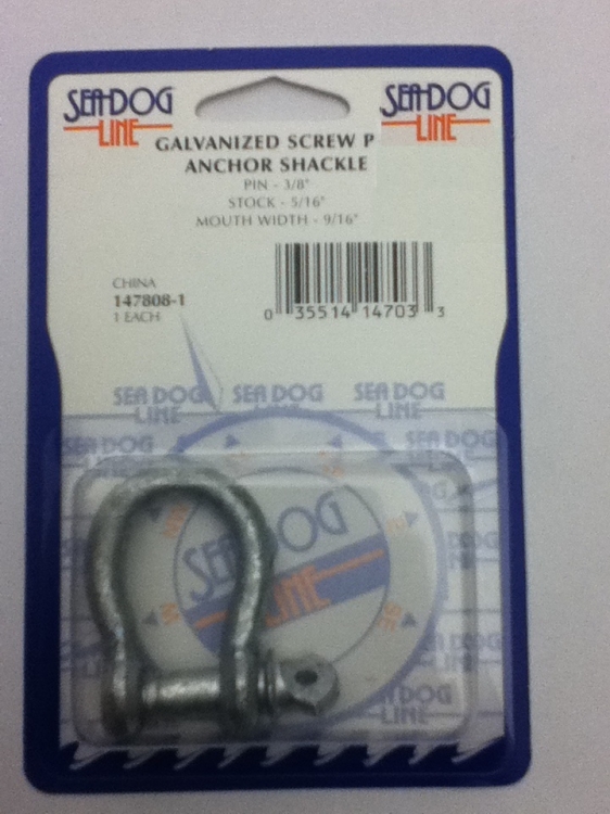 Galvanized Screw Pin Anchor Shackle 5/16